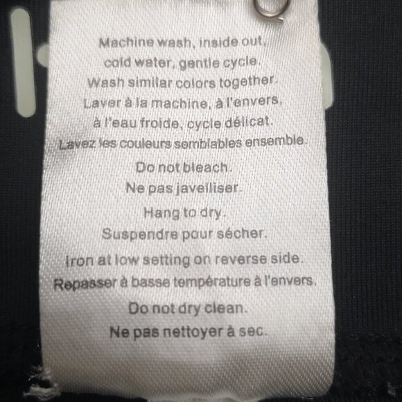 Hyba Ladies Size Medium Ankle Length Black Workout Leggings w/ Cutout Detail - Picture 5 of 11